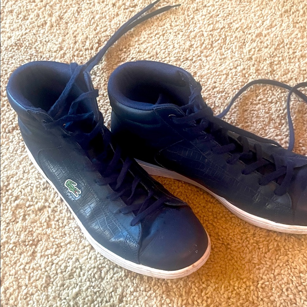 Lacoste Men's Navy High-Top Sneakers